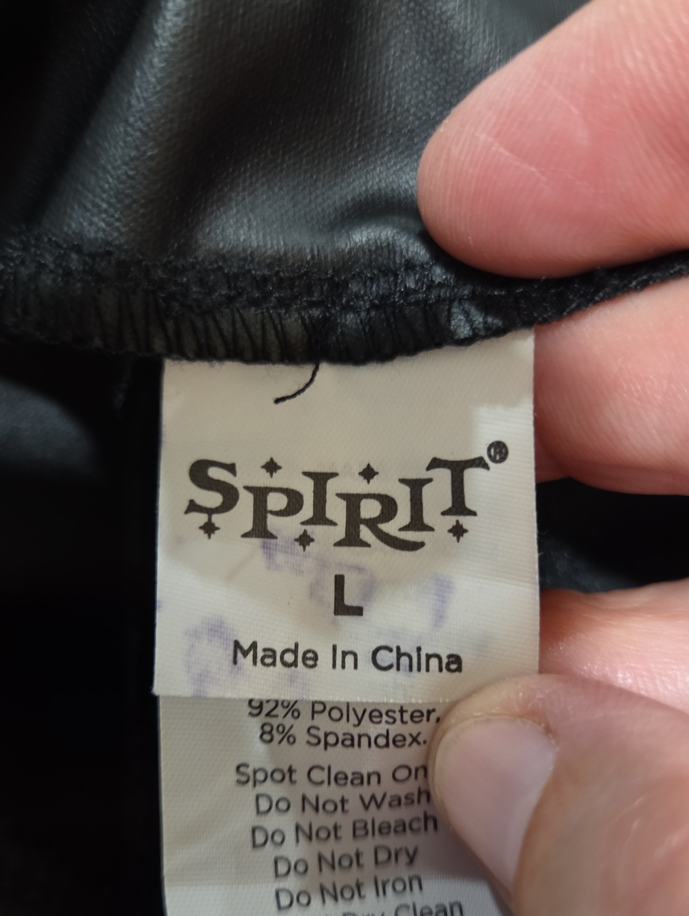 Spirit Black Faux Leather Shorts - Picture 4 of 5